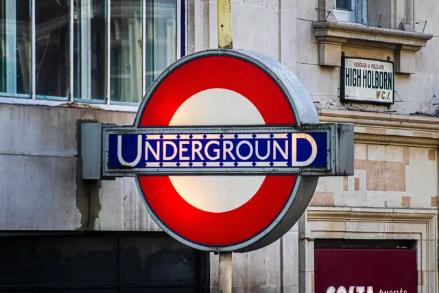 Undergroundbord in Londen