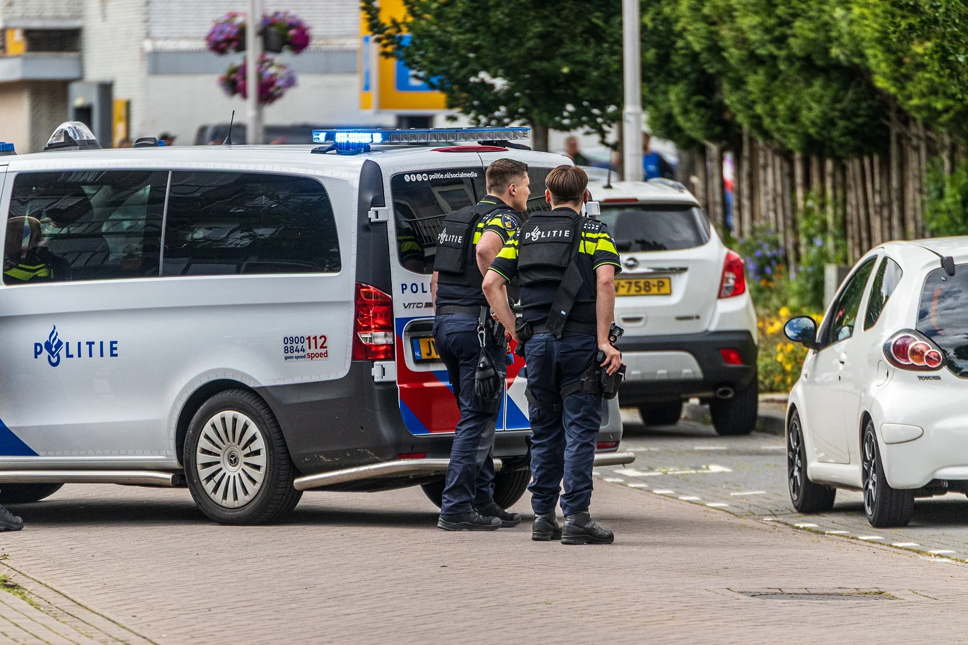 Politie tijdens een inzet